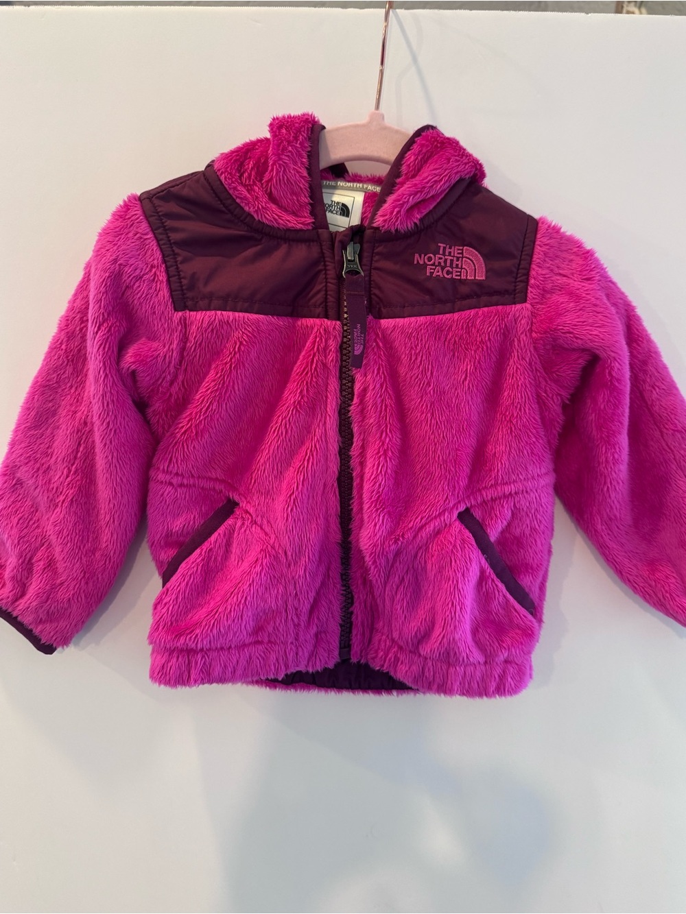 The North Face Pink Fuzzy Hooded Jacket
Infant size 6mo - Picture 2 of 4